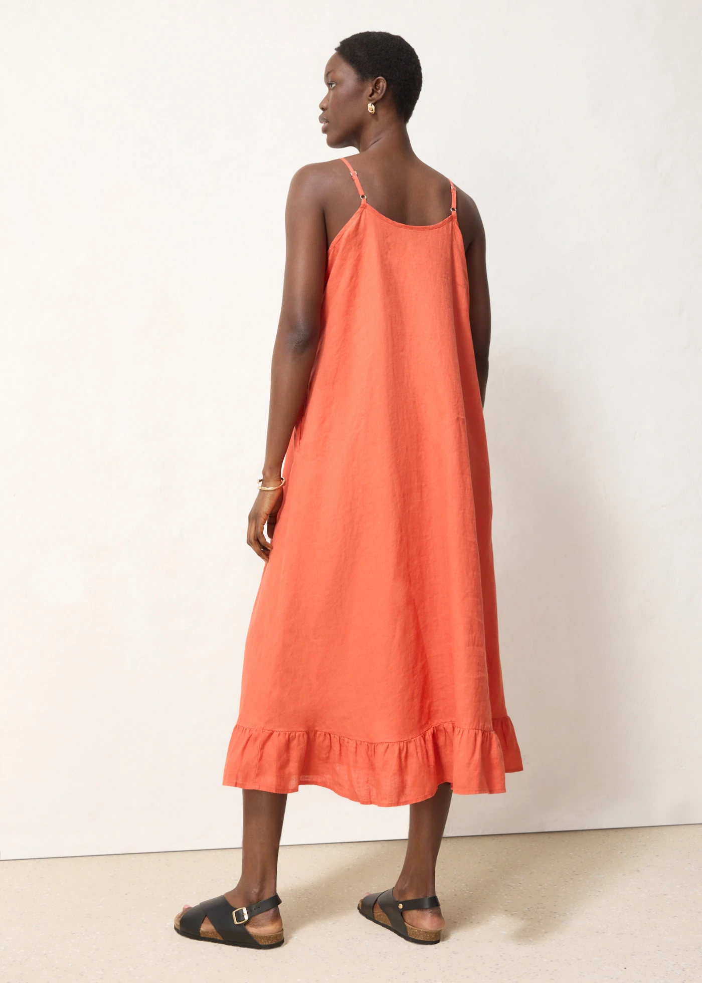 Robe longue 100% lin • rouge cannelle • product-page.page-title-suffix
