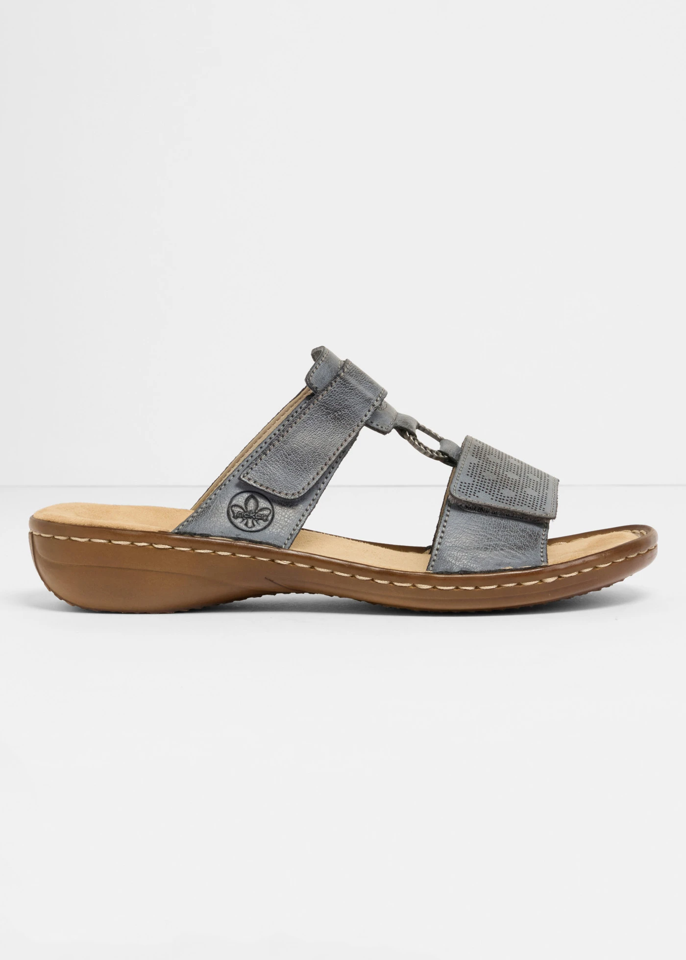Comfortabele slippers van Rieker met gewatteerde binnenzool • blauw • product-page.page-title-suffix