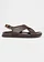 Sandalen met comfortabel voetbed, Kleur: donkerbruin