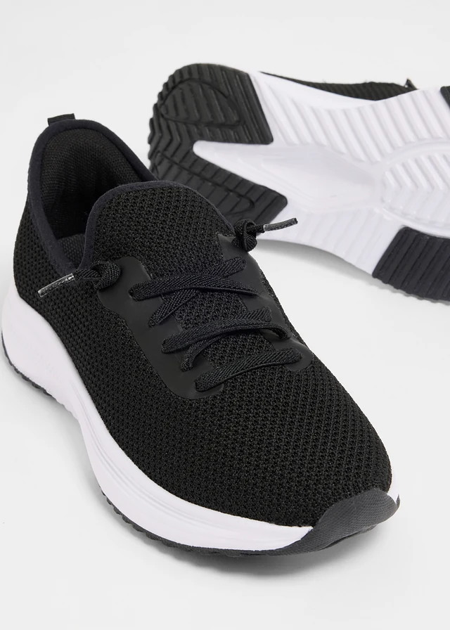 Pantofi sport confortabili din material moale • negru • magazin bonprix