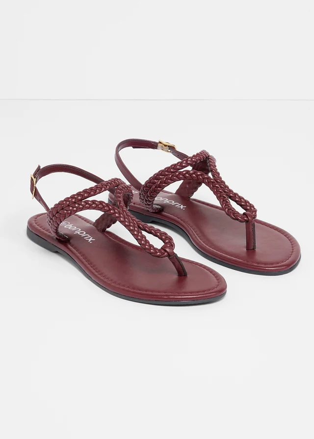 Sandales entredoigt, aspect tressé • rouge érable • product-page.page-title-suffix