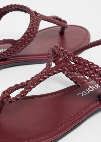 Teensandalen in gevlochten look • esdoornrood • bonprix online shop