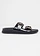 Slippers met gesp, Kleur: zwart