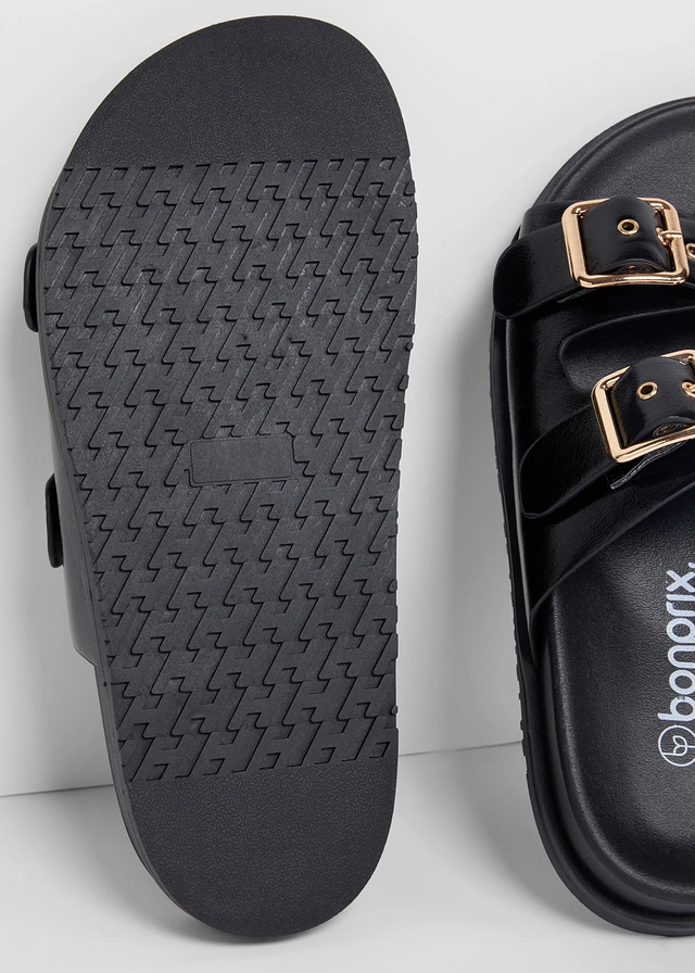 Slippers met gesp • zwart • product-page.page-title-suffix