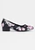 Pumps met een blokhak, Kleur: zwart gebloemd