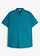 Stretch overhemd met korte mouwen, slim fit, Kleur: zeeturkoois