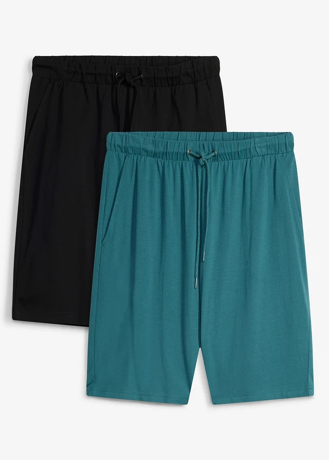 Lot de 2 shorts en jersey • vert poivre/noir • product-page.page-title-suffix