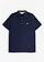 Piqué poloshirt van biologisch katoen, Kleur: donkerblauw-neongeel