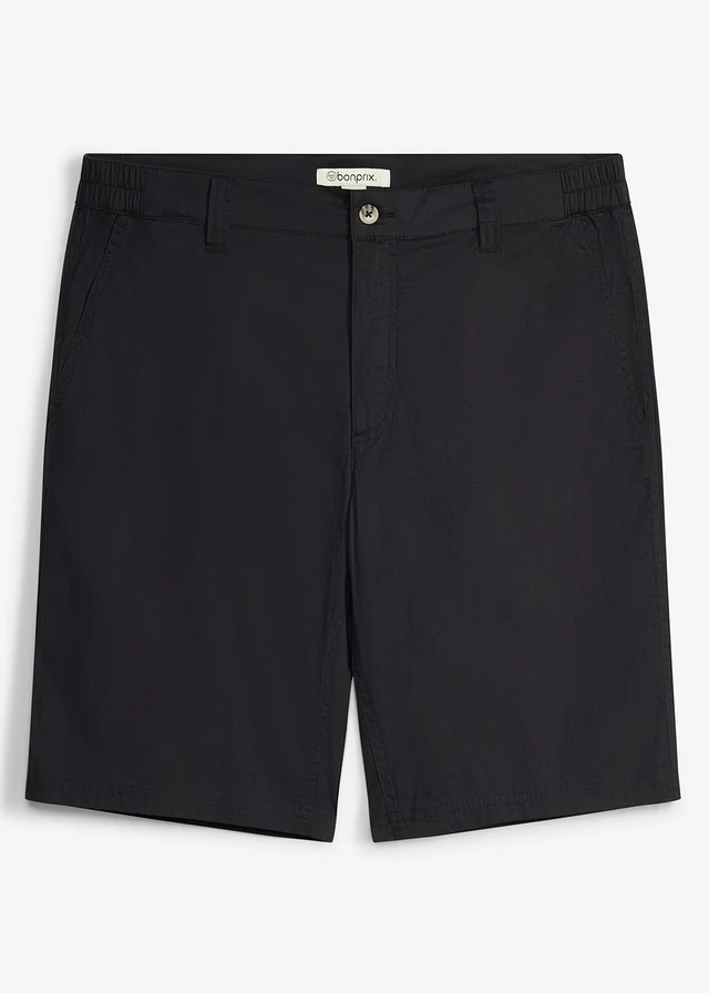 Stretchbermuda met elastische tailleband, regular fit