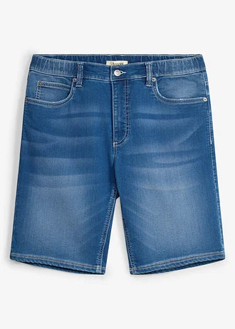 Bermuda regular en jean sweat à taille élastiquée