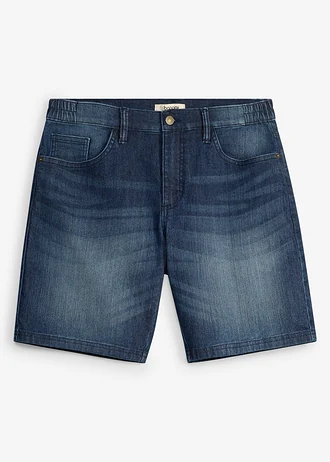 Short loose en jean léger à taille élastiquée