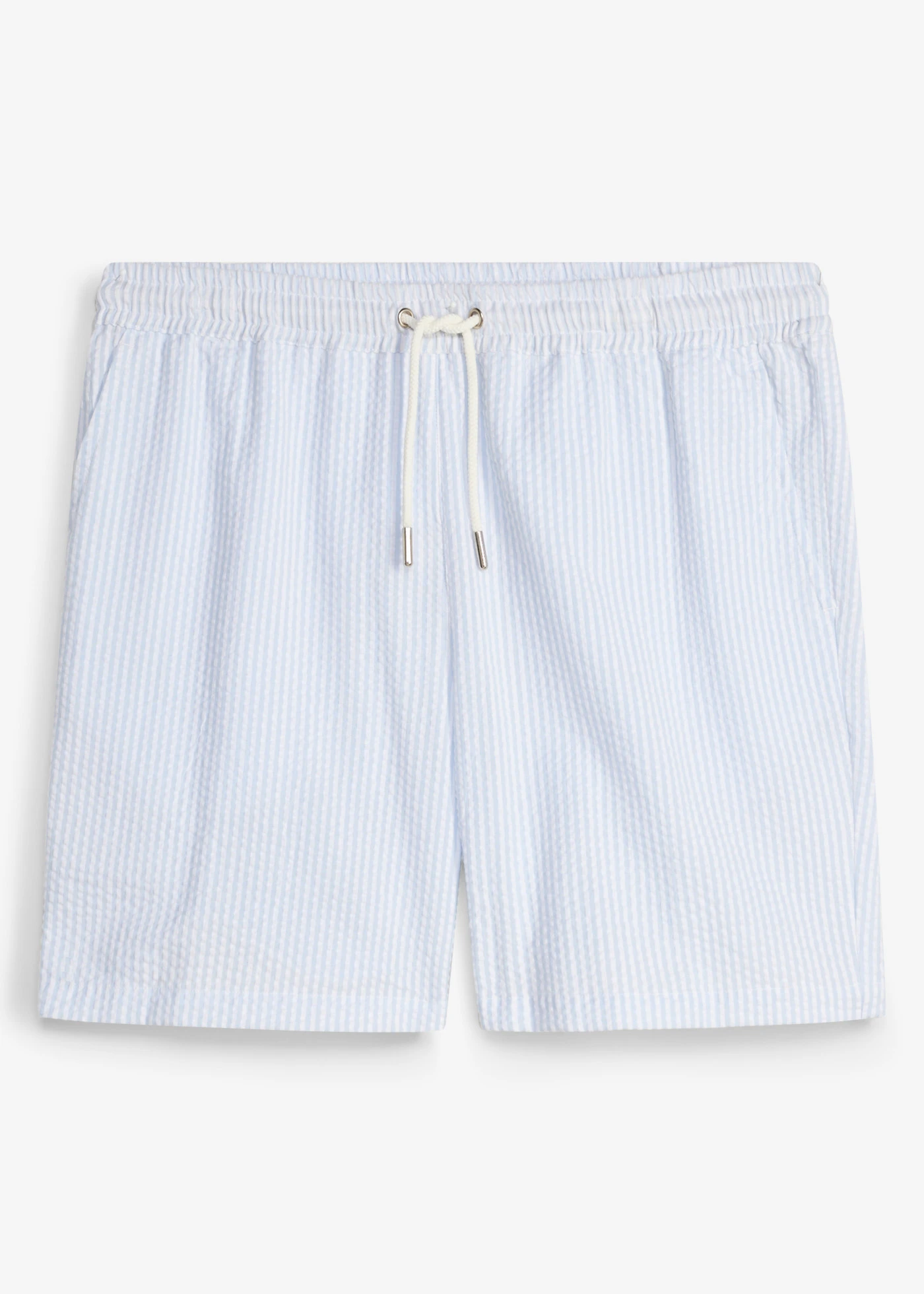 Belebújós rövidnadrág Loose Fit fazonban • púderkék-fehér csíkos • bonprix áruház