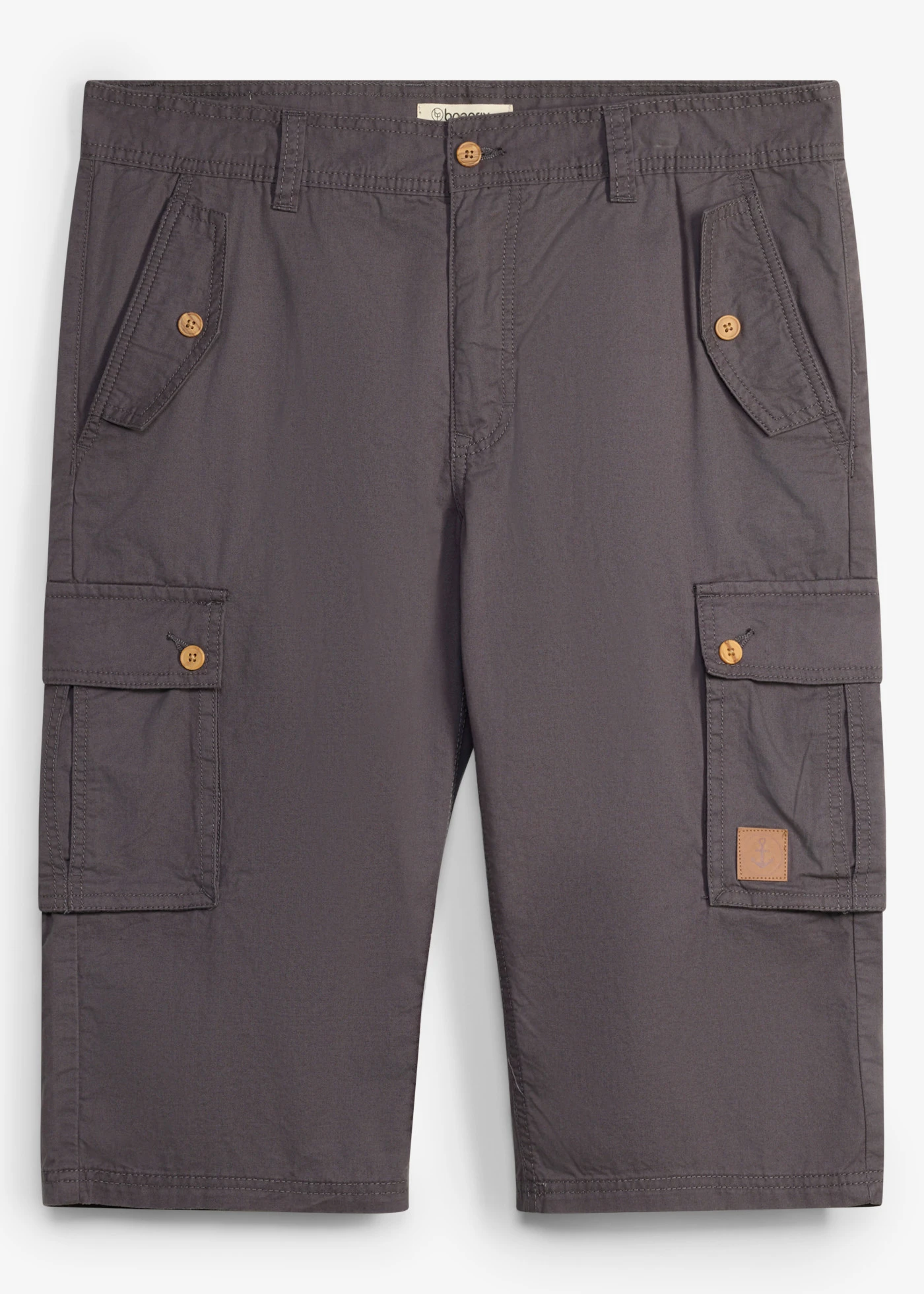 Cargo bermudy z čisté bavlny, Regular Fit • břidlicově šedá • bonprix obchod