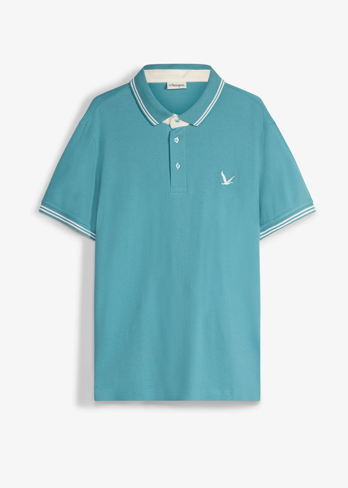 Polo en maille piquée 100% coton • turquoise cobalt mat • Boutique bonprix