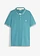 Polo en maille piquée 100% coton, Couleur: turquoise cobalt mat