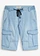 Regular fit sweat jeans bermuda, Kleur: lichtblauw denim