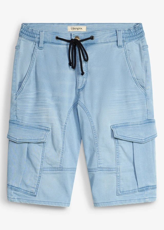 Bermuda en sweat effet jean, regular