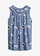 Blousetop van soepele viscose, Kleur: rookblauw met print