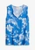 Viscose blousetop, Kleur: wolwit-blauw gebloemd