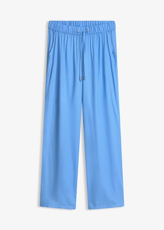 Pantaloni din viscoză cu talie elastică • albastru • magazin bonprix
