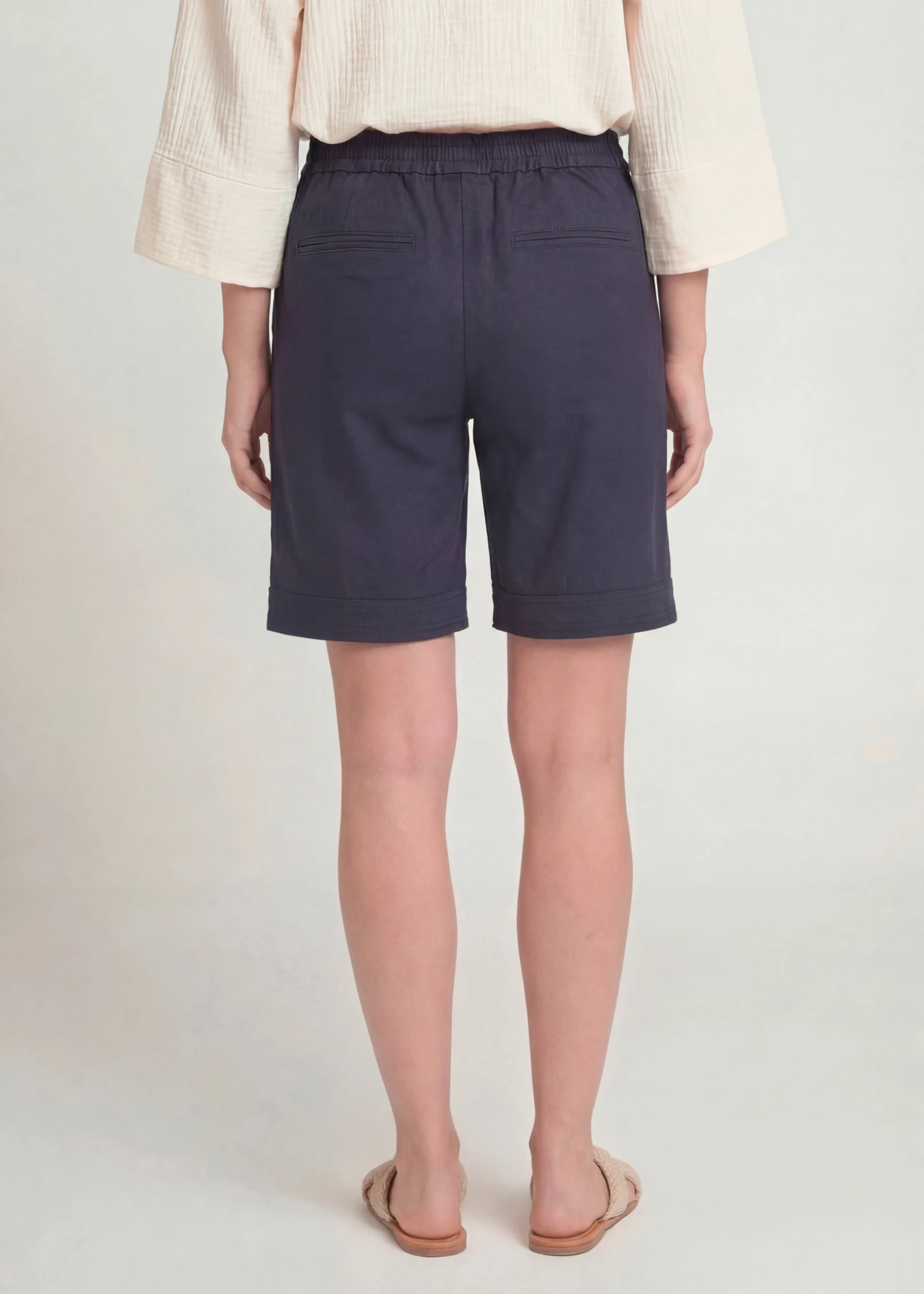 Bermuda van een katoenmix • donkerblauw • bonprix online shop