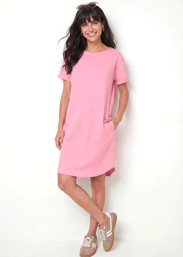 Lot de 2 robes T-shirt légères en coton flammé