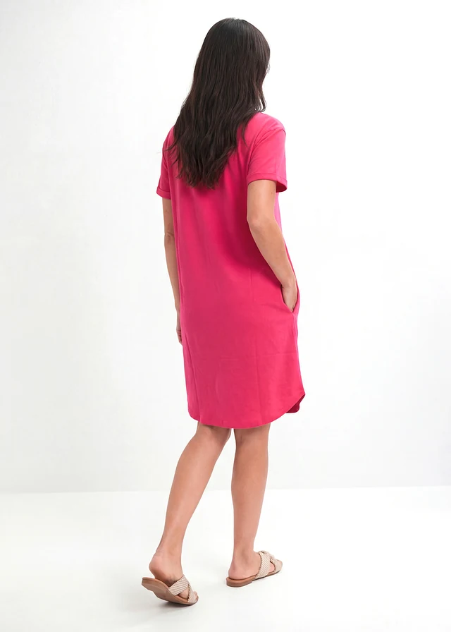 Rochie subțire din fir flamme din bumbac organic (set/2 buc.) • oranj fluorescent/pinklady • magazin bonprix
