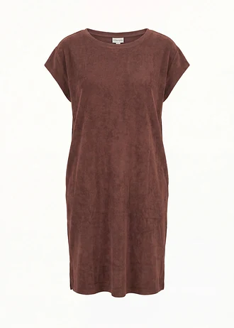 Robe en jersey coton épais, Couleur: marron