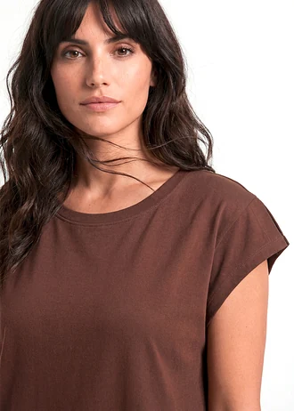 Robe en jersey coton épais • marron • Boutique bonprix