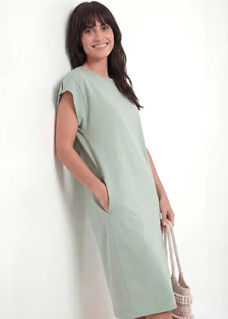 Robe en jersey coton épais • menthe cristal • Boutique bonprix