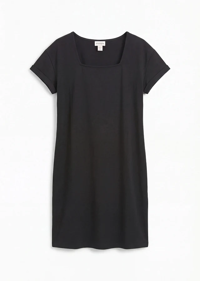 Jersey jurk met biologisch katoen • zwart • bonprix online shop