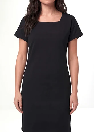 Rochie din jerse cu bumbac organic 100% • negru • magazin bonprix