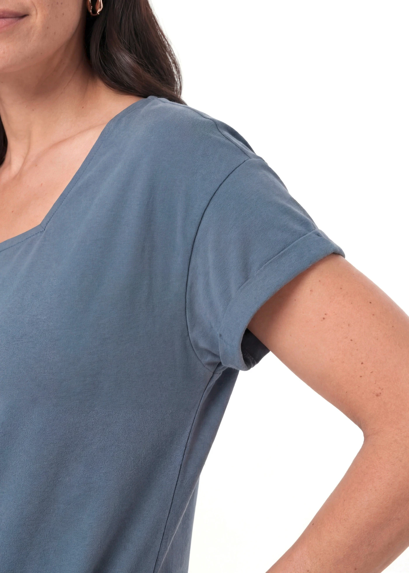 Robe en jersey coton • bleu fumé • Boutique bonprix