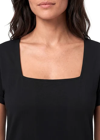 Rochie din jerse cu bumbac organic 100% • negru • magazin bonprix