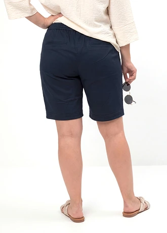 Bermuda en coton extensible, Couleur: bleu foncé