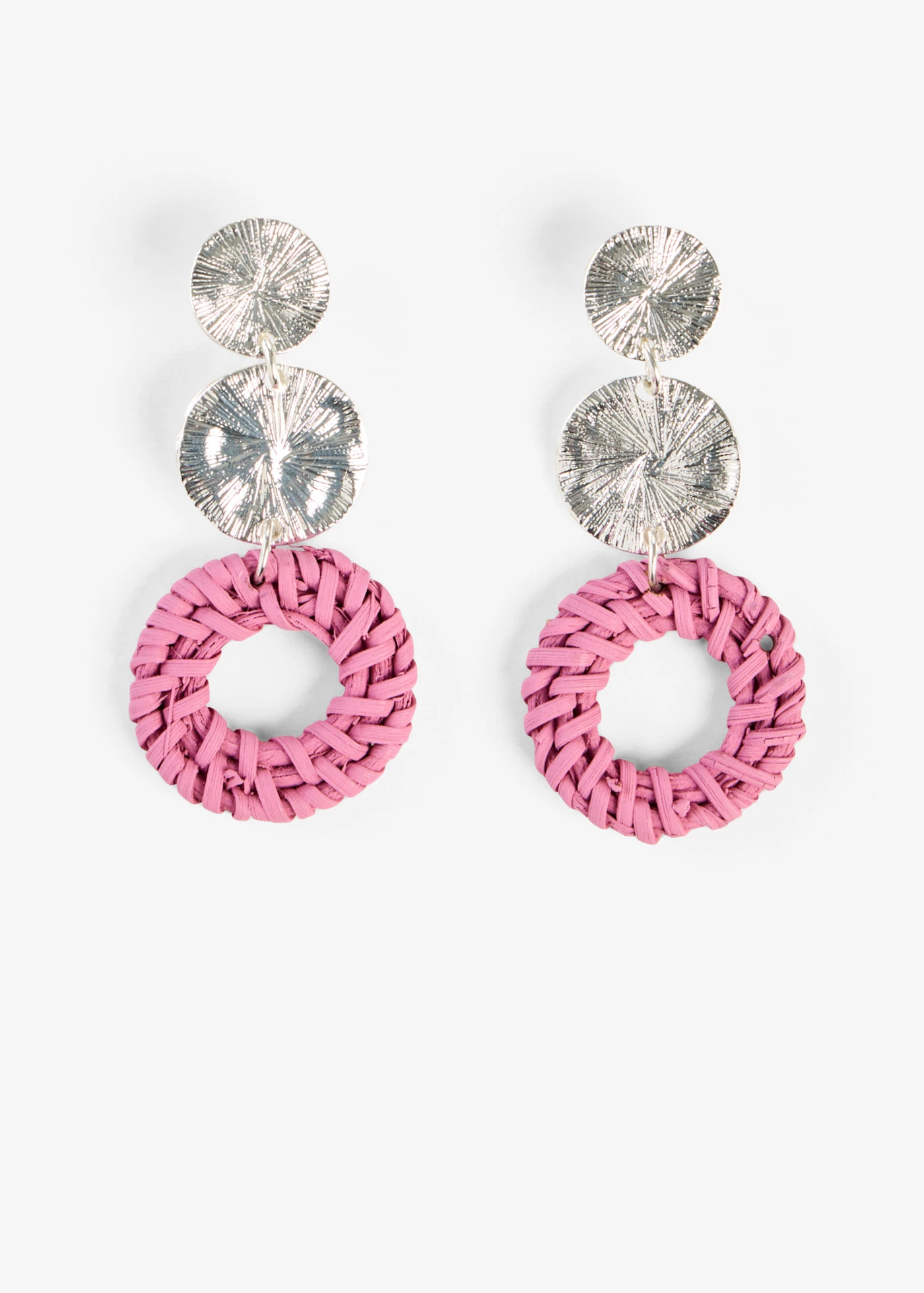 Boucles d’oreille avec pendentif • couleur argentée/rose • product-page.page-title-suffix