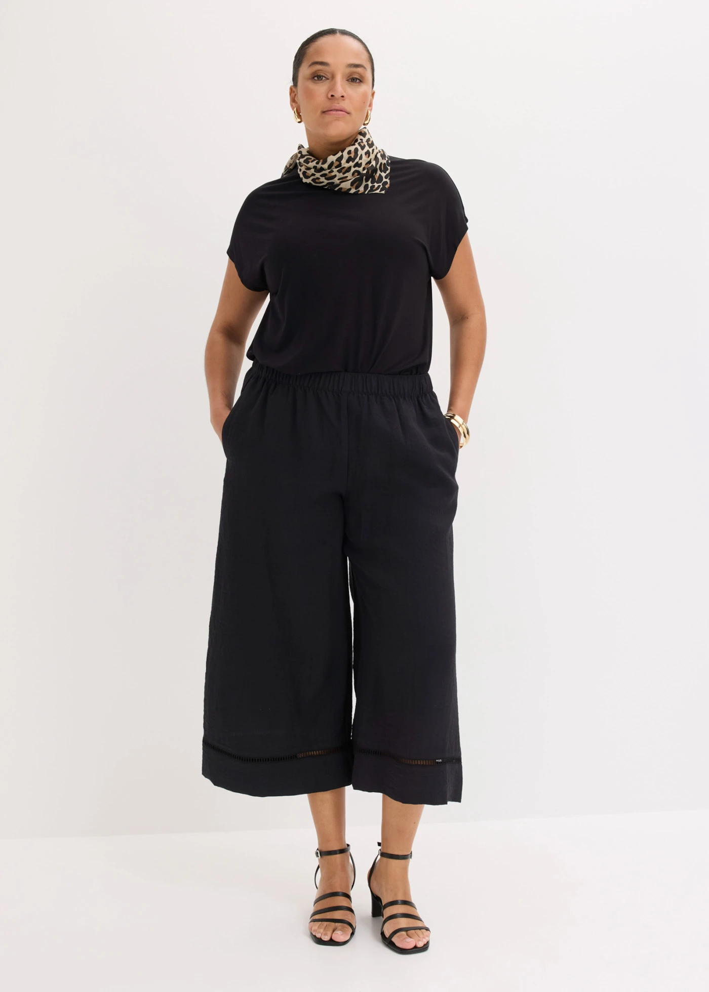 Culotte in een soepele viscosemix • zwart plus size • bonprix online shop
