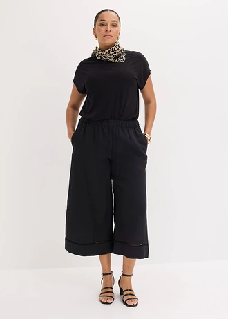 Culotte in een soepele viscosemix • zwart plus size • bonprix online shop