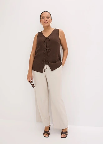 Top texturé, Couleur: marron foncé