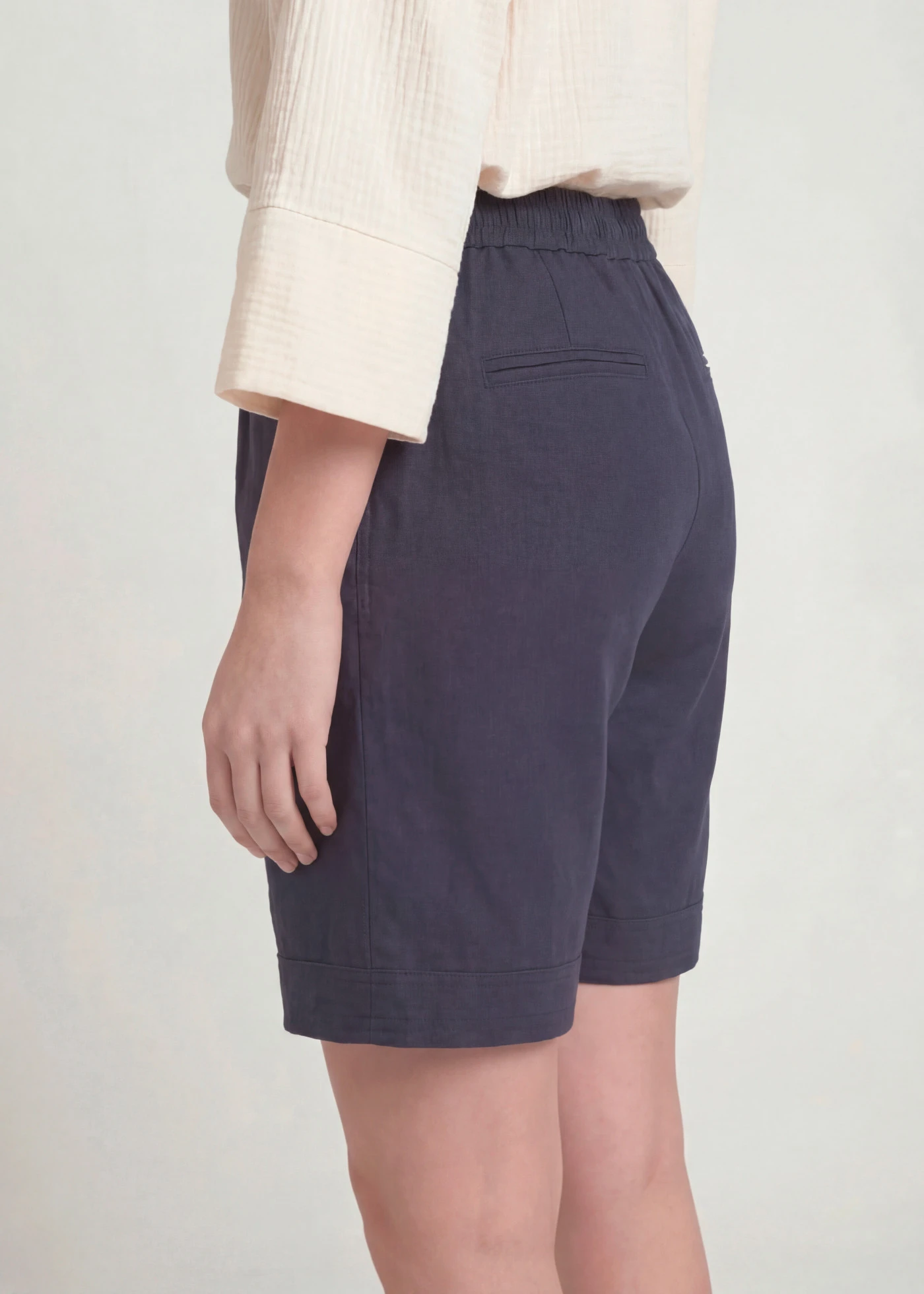 Bermuda van een katoenmix • donkerblauw • bonprix online shop