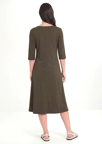 Robe en jersey 100% coton • olive foncé • Boutique bonprix