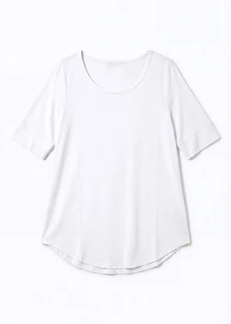 Longshirt van zachte viscose • wit • bonprix online shop
