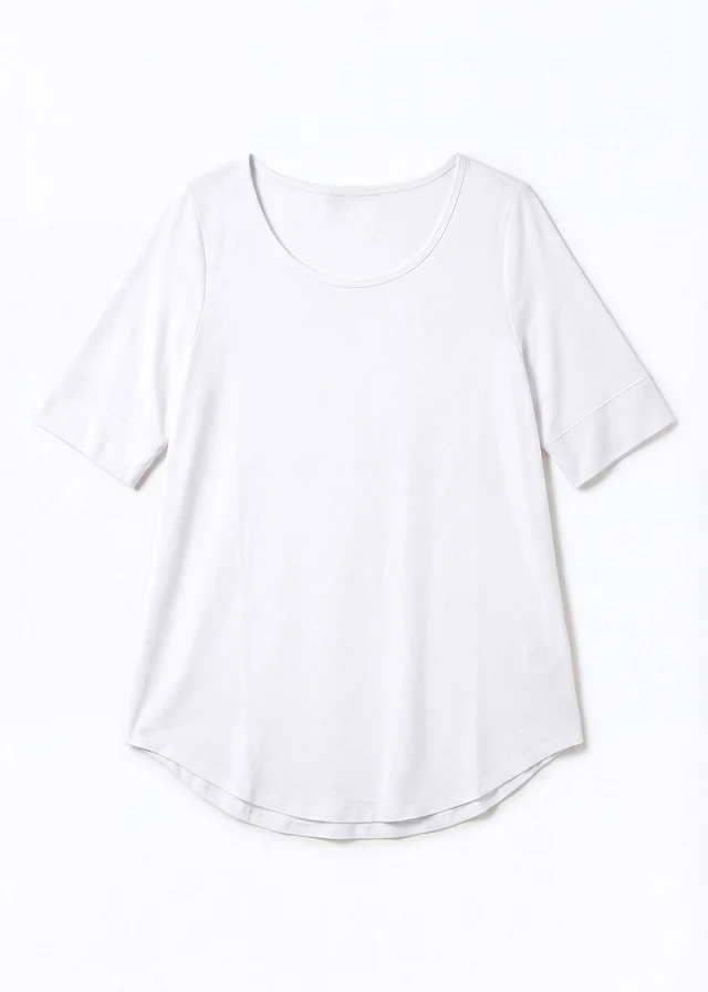 Longshirt van zachte viscose • wit • bonprix online shop