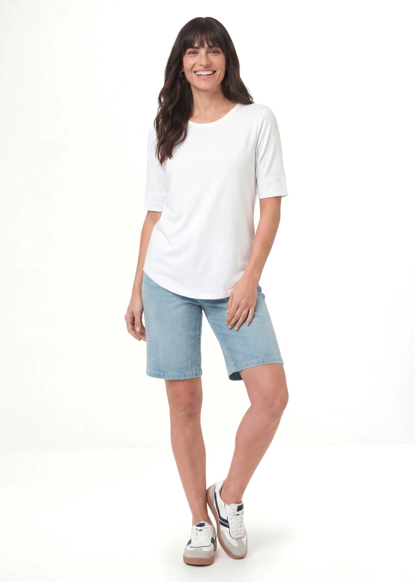 Longshirt van zachte viscose • wit • bonprix online shop