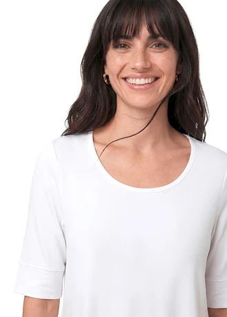 Longshirt van zachte viscose • wit • bonprix online shop