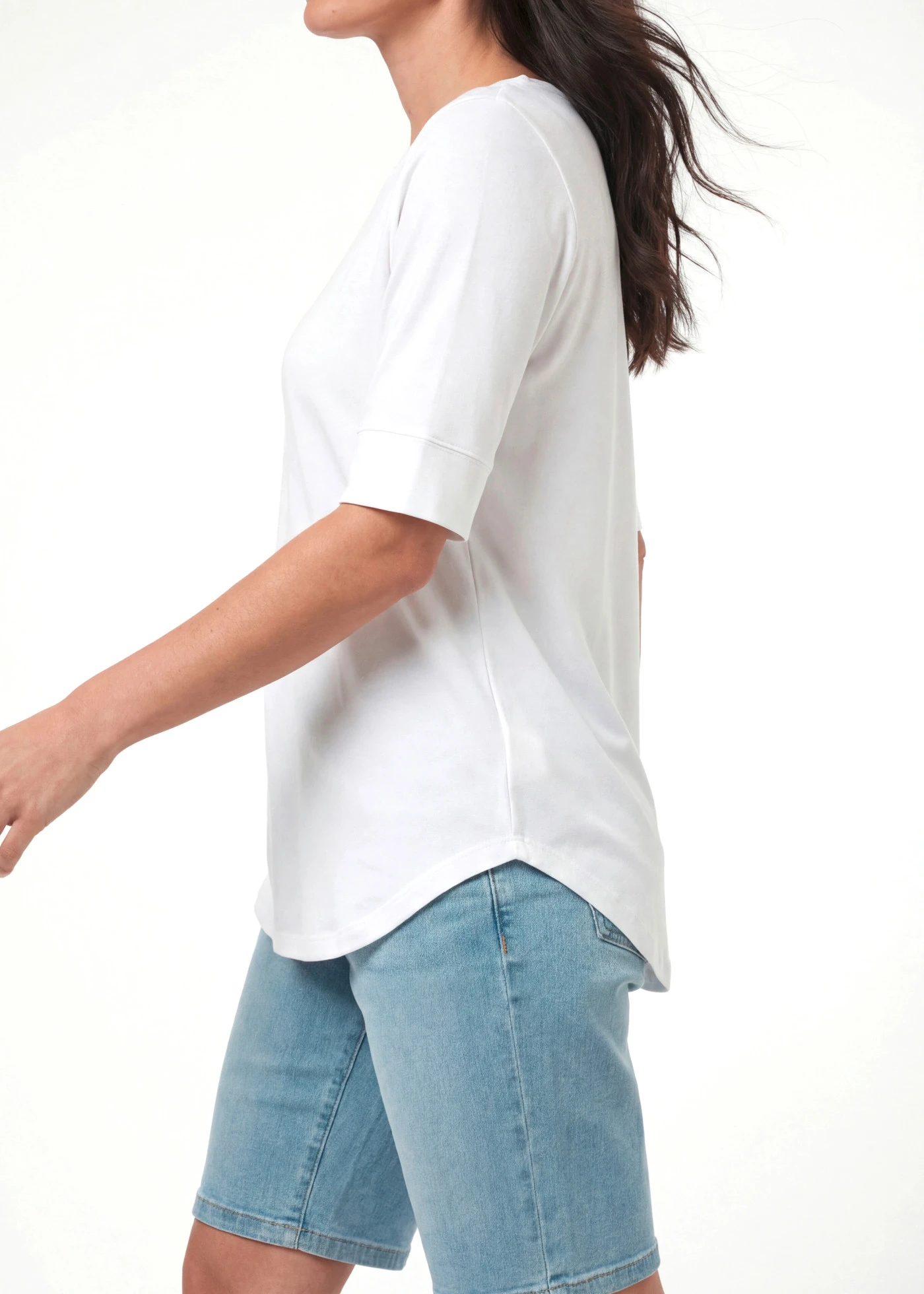 Longshirt van zachte viscose • wit • bonprix online shop