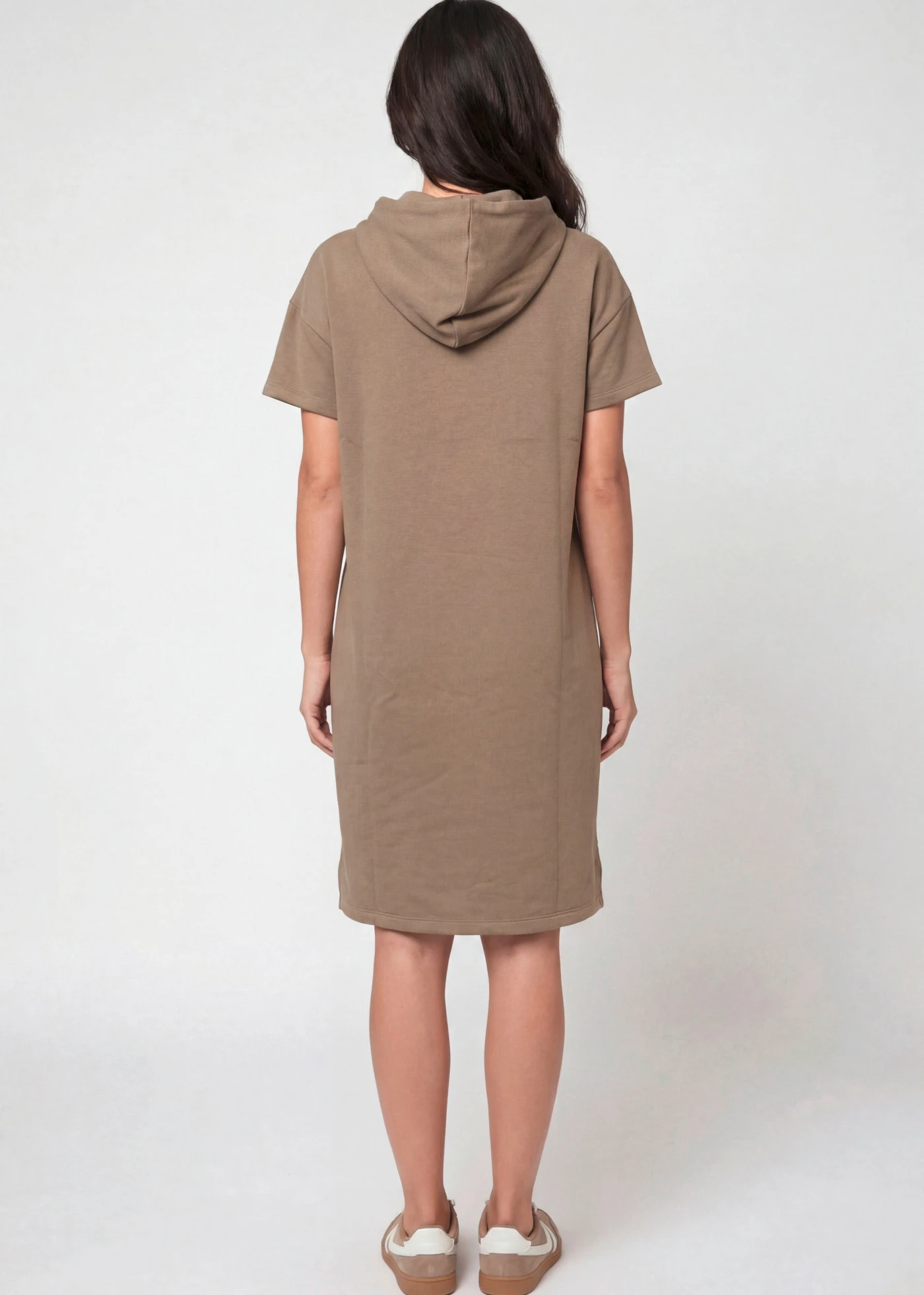 Rochie casual cu glugă • gri-bej • magazin bonprix