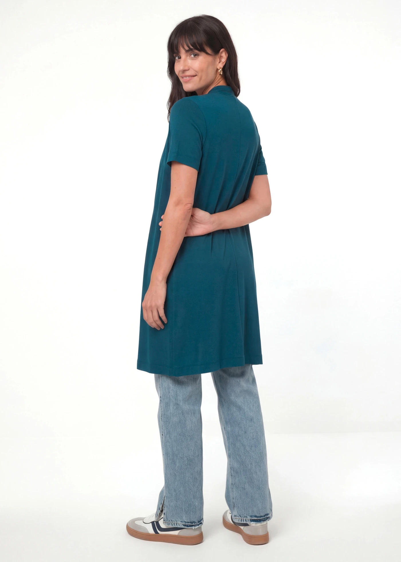Shirtvest van zachte viscose • blauwpetrol • bonprix online shop