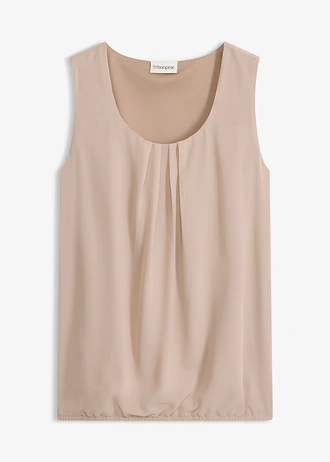 Blúzkový top • hnedosivá • obchod bonprix
