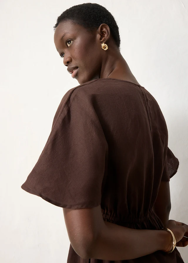 Robe 100% lin • marron foncé • product-page.page-title-suffix
